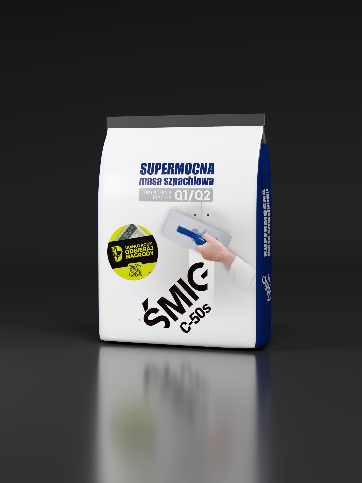 Supermocna Masa Szpachlowa do łączenia płyt g-k i naprawy uszkodzeń ŚMIG C-50s