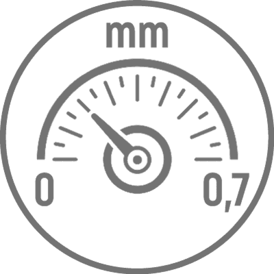 Grubość warstwy już od minimalnej wartości